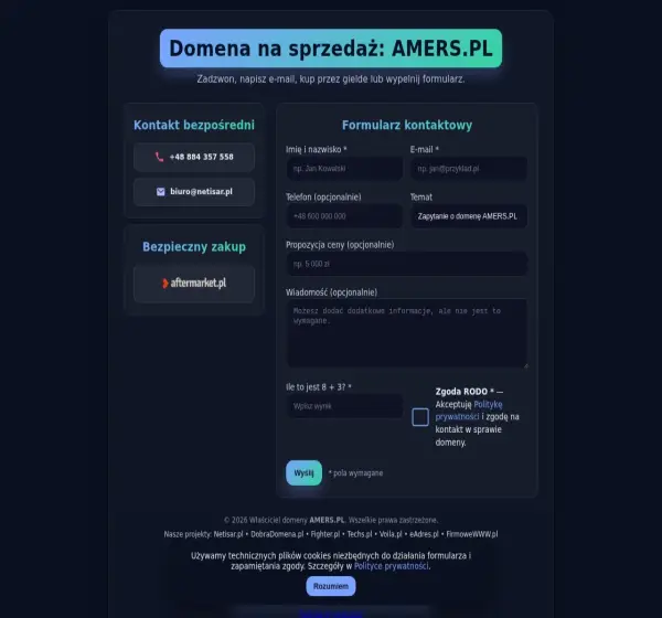 Forum i opinie o amers.pl