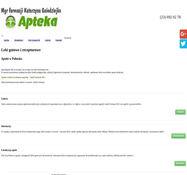 Forum i opinie o aptekapultusk.pl