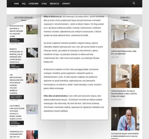 Forum i opinie o bauinvest.pl
