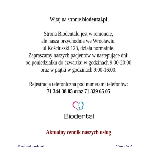 Forum i opinie o biodental.pl