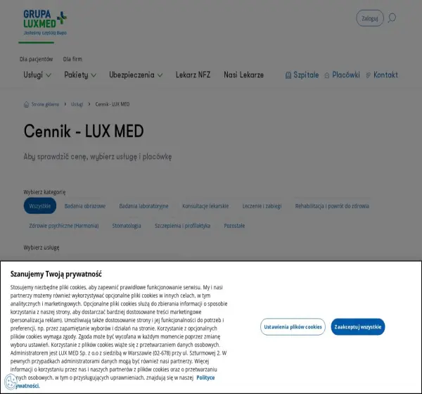 Forum i opinie o cennik.luxmed.pl