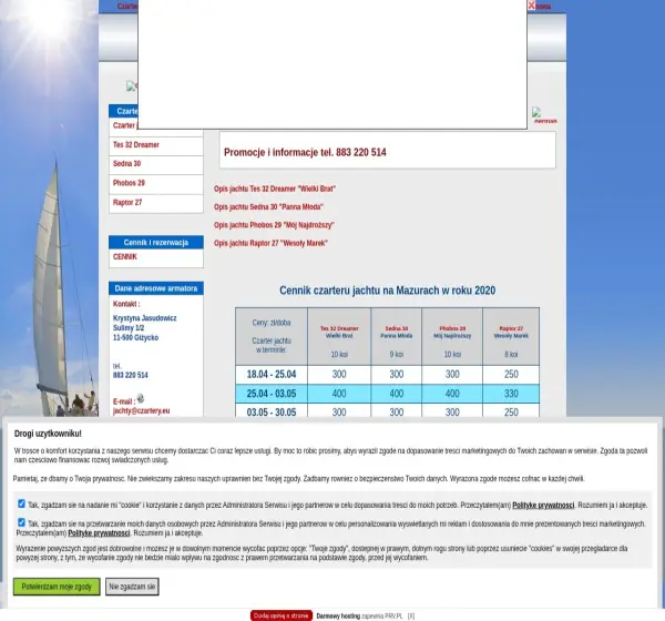 Forum i opinie o czartery.prv.pl