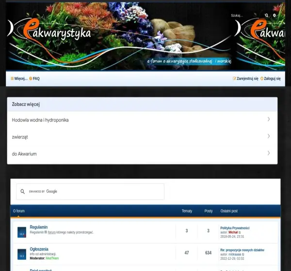 Forum i opinie o e-akwarystyka.pl