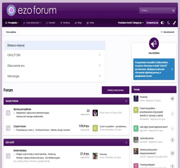Forum i opinie o ezoforum.pl