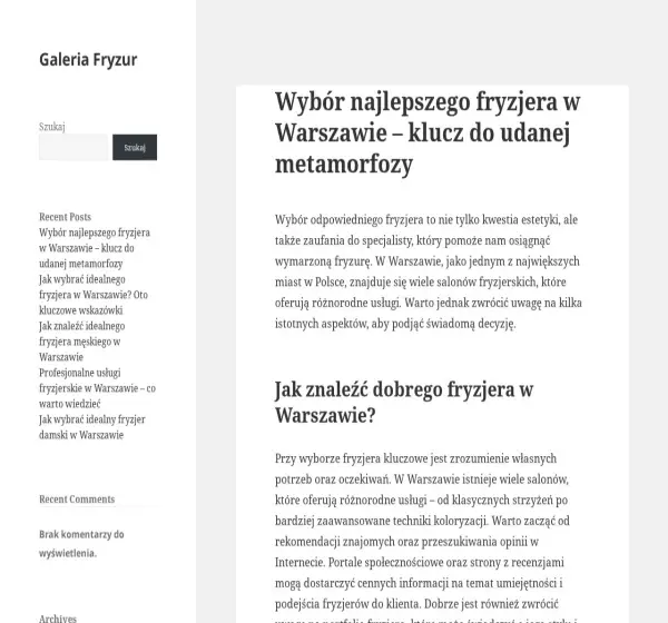 Forum i opinie o galeriafryzur99.pl