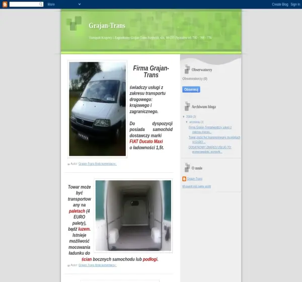 Forum i opinie o grajan-trans.blogspot.com