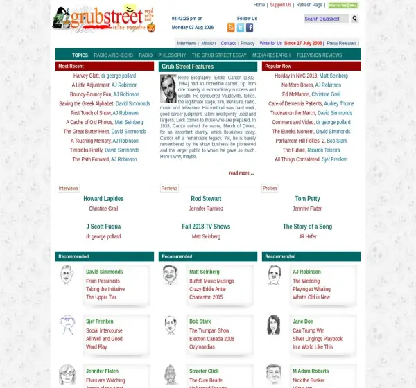 Forum i opinie o grubstreet.ca