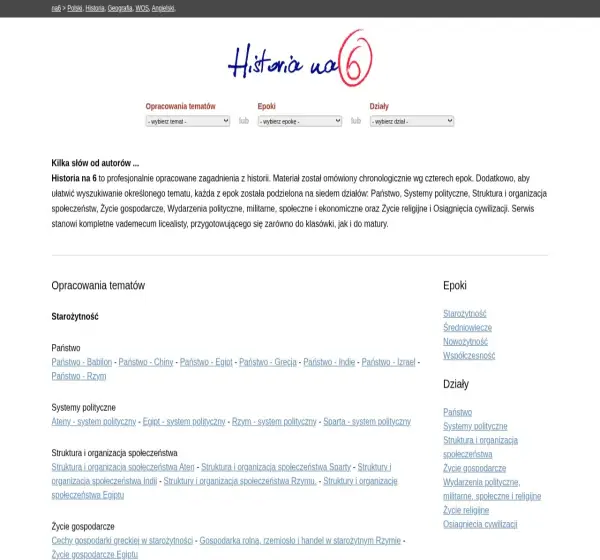 Forum i opinie o historia.na6.pl