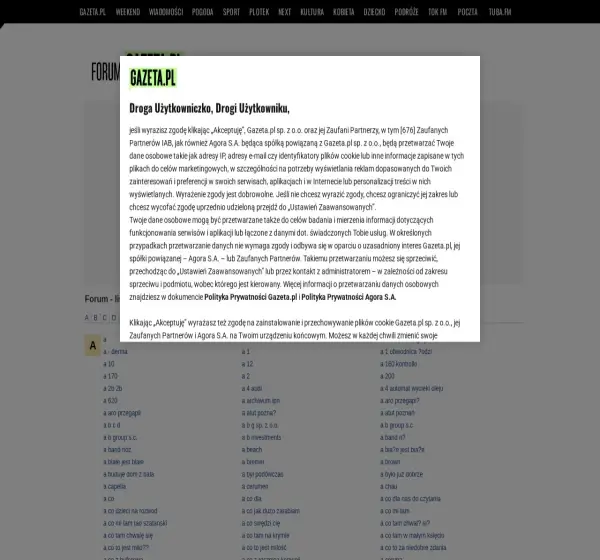 Forum i opinie o index.forum.gazeta.pl