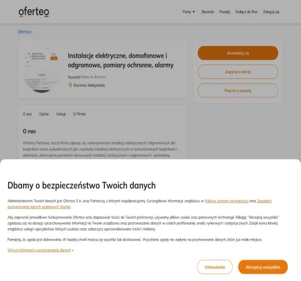 Forum i opinie o instalelektro.oferteo.pl