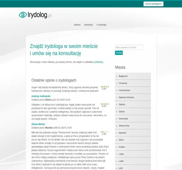 Forum i opinie o irydolog.pl