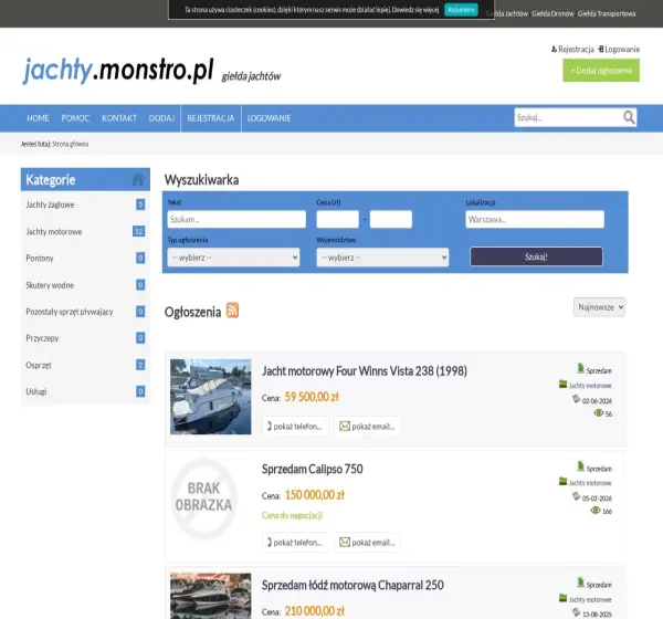 Forum i opinie o jachty.monstro.pl