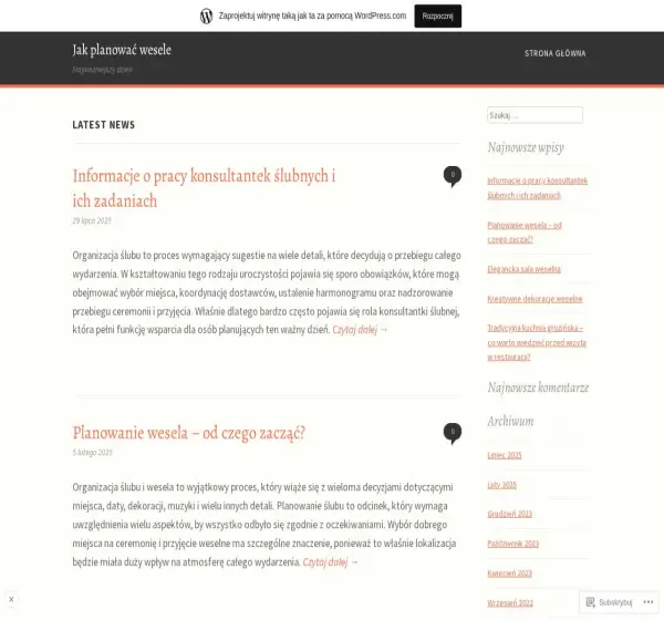 Forum i opinie o jakplanowacwesele.wordpress.com