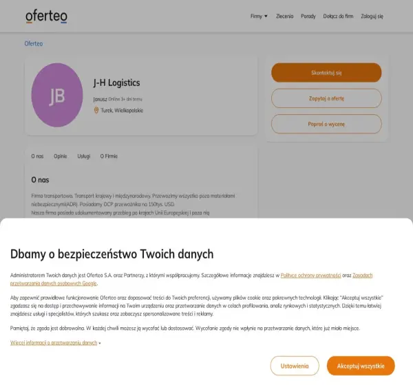Forum i opinie o jhlogistics.oferteo.pl