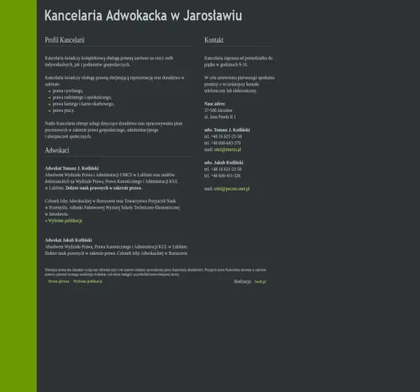 Forum i opinie o kancelariajaroslaw.pl