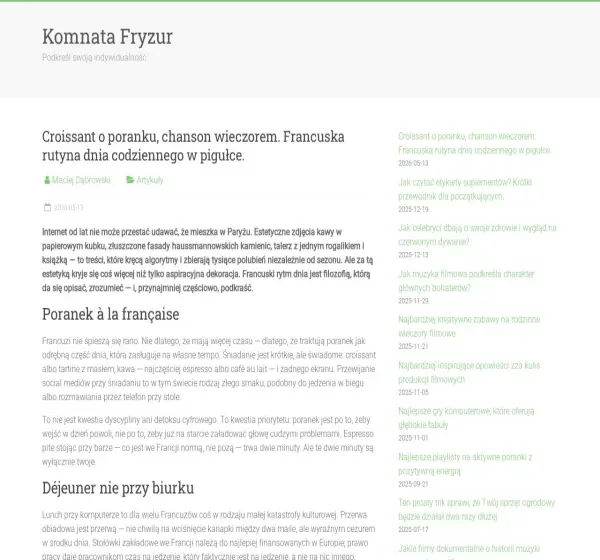 Forum i opinie o komnatafryzur.pl