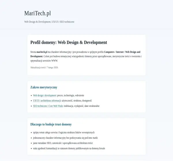 Forum i opinie o maritech.pl
