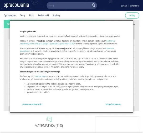 Forum i opinie o matematyka.opracowania.pl