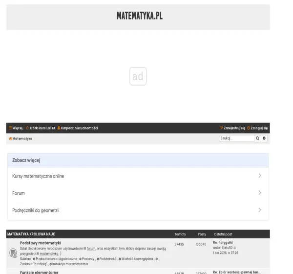 Forum i opinie o matematyka.pl