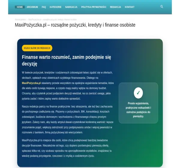 Forum i opinie o maxipozyczka.pl