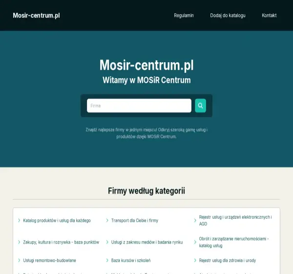 Forum i opinie o mosir-centrum.pl