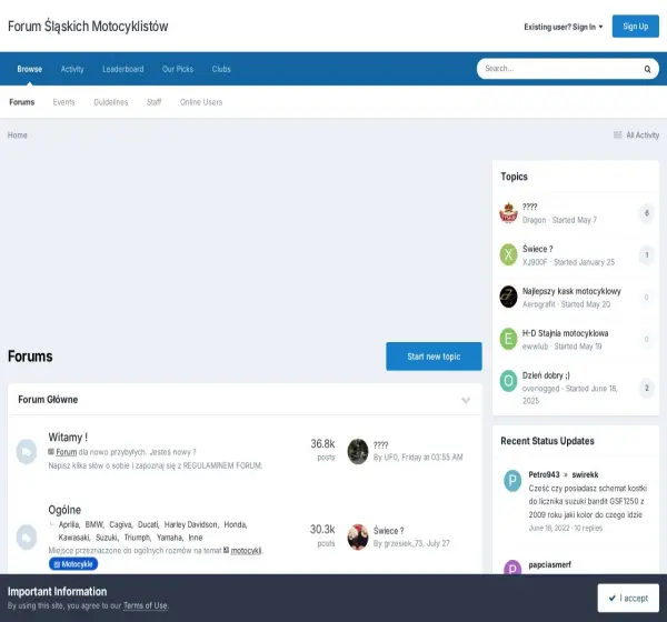 Forum i opinie o motocykle.slask.pl