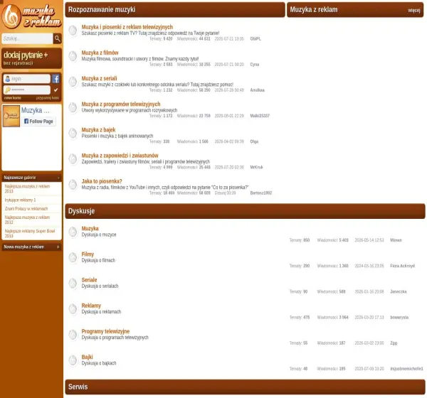 Forum i opinie o muzykazreklam.pl