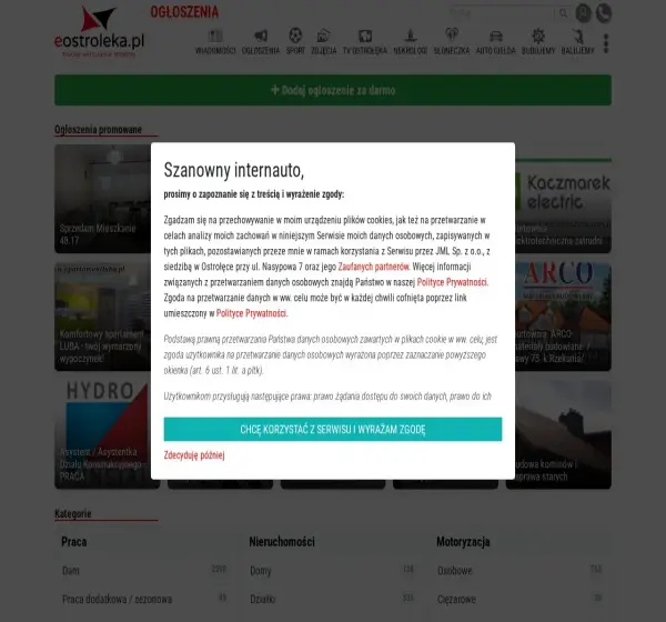 Forum i opinie o ogloszenia.eostroleka.pl