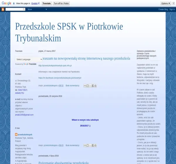 Forum i opinie o przedszkolespsk.blogspot.com