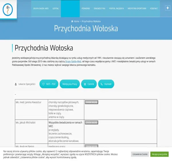 Forum i opinie o przychodniawoloska.com.pl