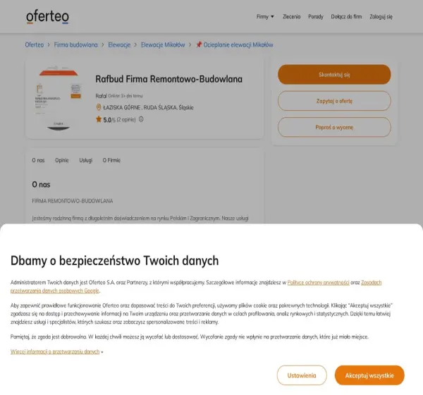 Forum i opinie o rafbudjedlinski.oferteo.pl
