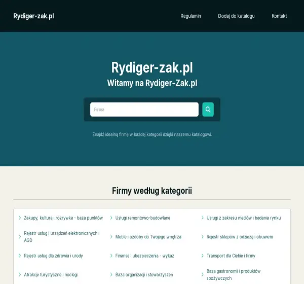 Forum i opinie o rydiger-zak.pl