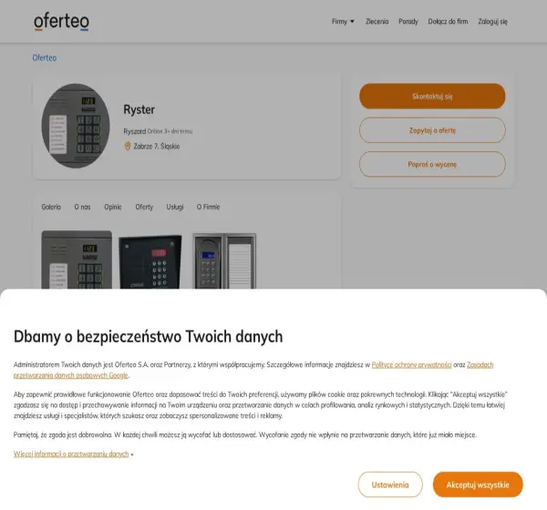 Forum i opinie o rysterdomofony.oferteo.pl