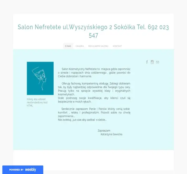 Forum i opinie o salon-nefretete.weebly.com