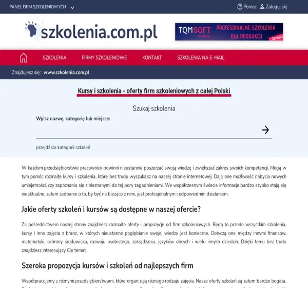 Forum i opinie o szkolenia.com.pl