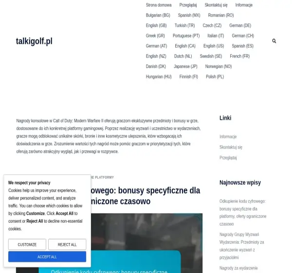 Forum i opinie o talkigolf.pl