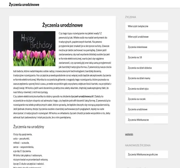 Forum i opinie o wierszykiurodzinowe.pl