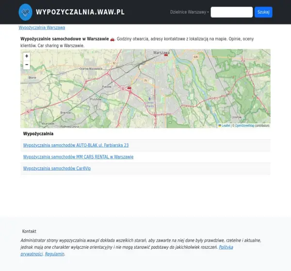 Forum i opinie o wypozyczalnia.waw.pl